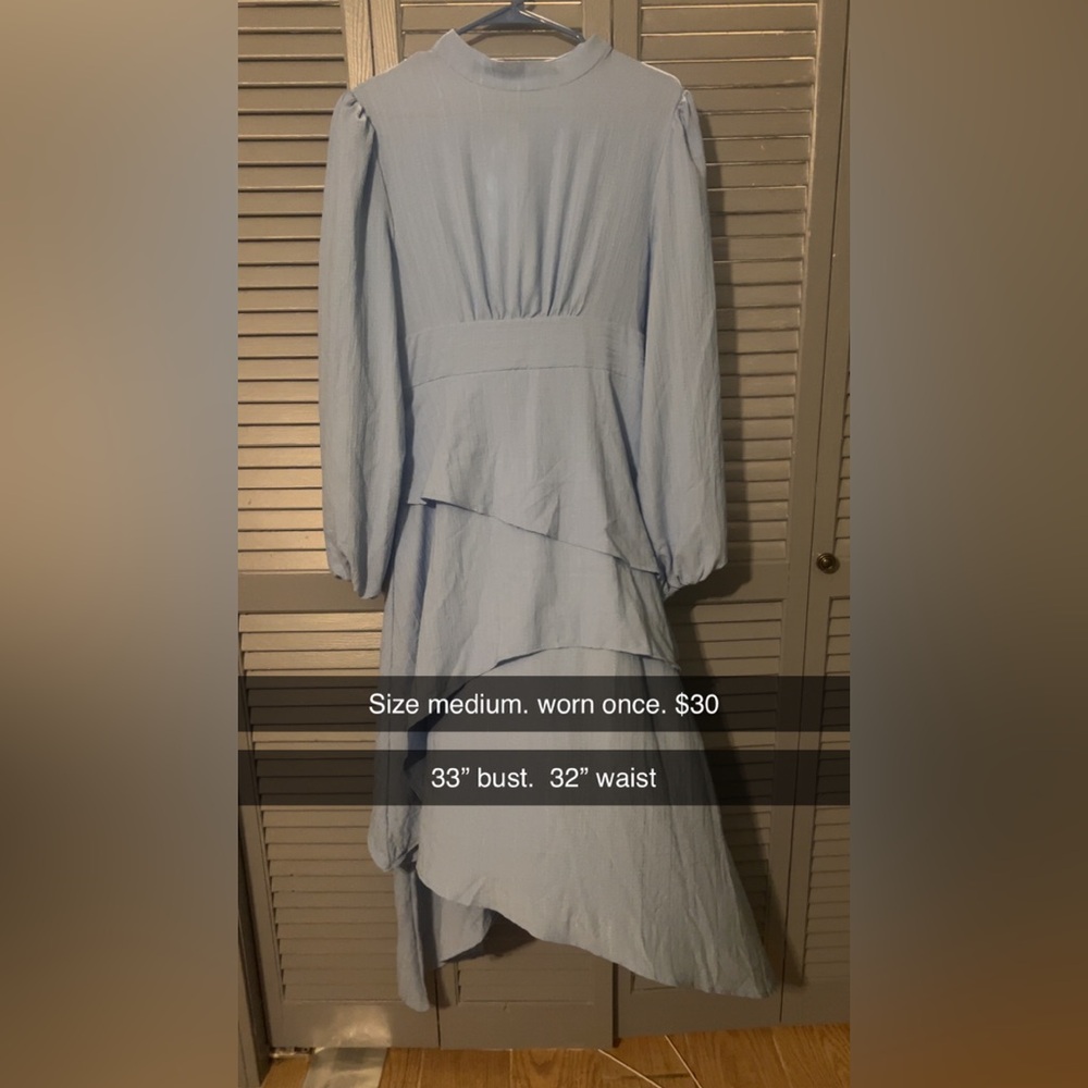 Elegant Blue Women's Dress